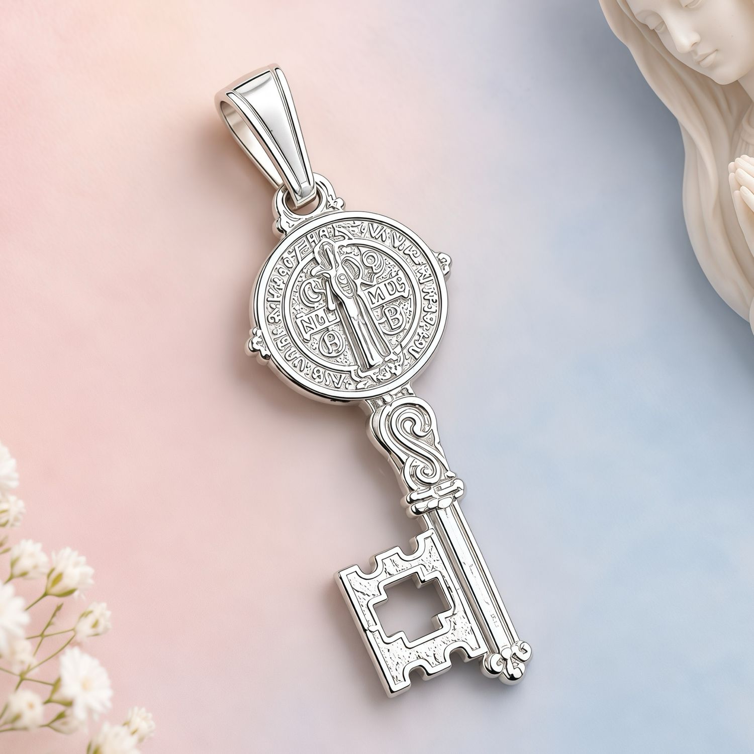 Dije Llave San Benito Plata 925 Mexicana