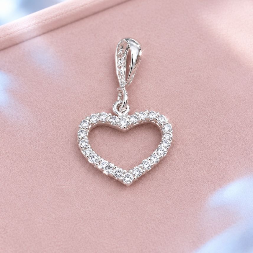 Dije Corazon Micropave Plata 925