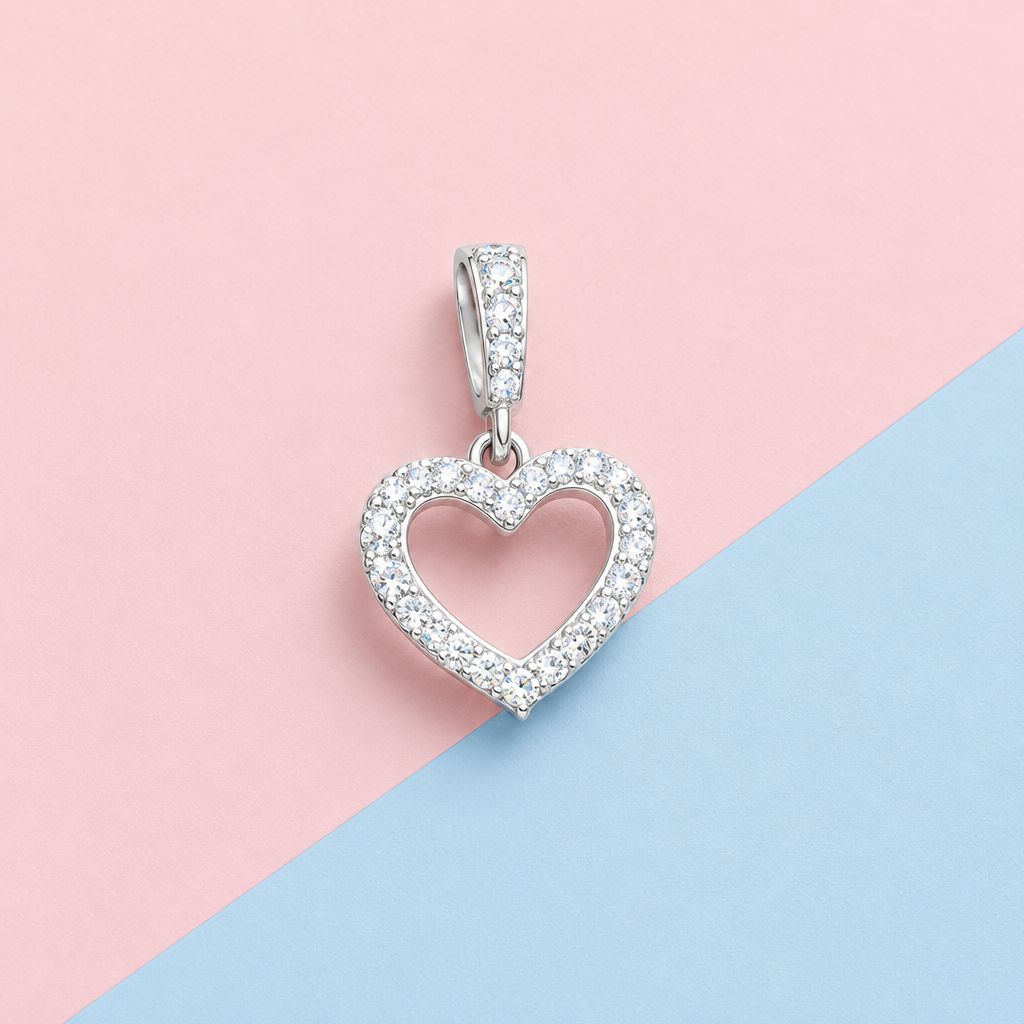 Dije Corazon Micropave Plata 925