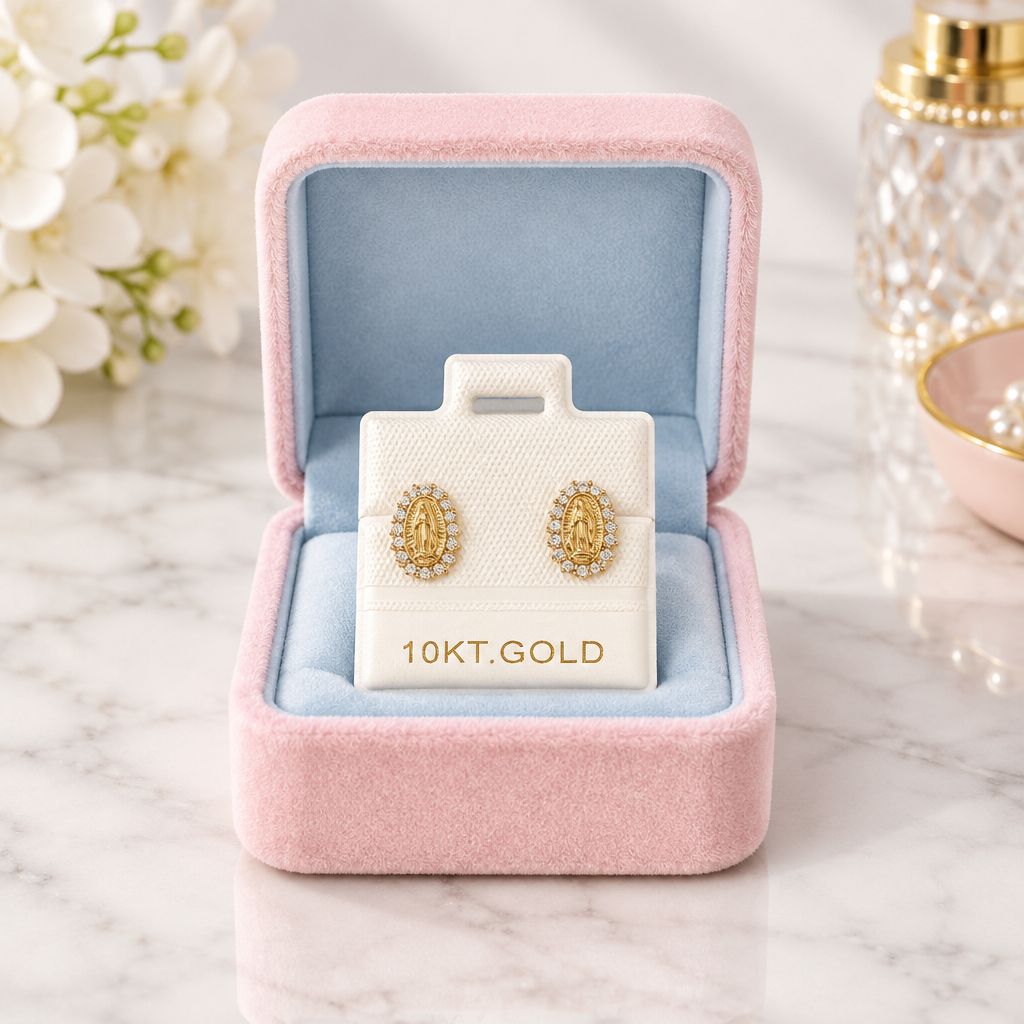 Broquel Virgen Mini PP Oro 10K Mexicano