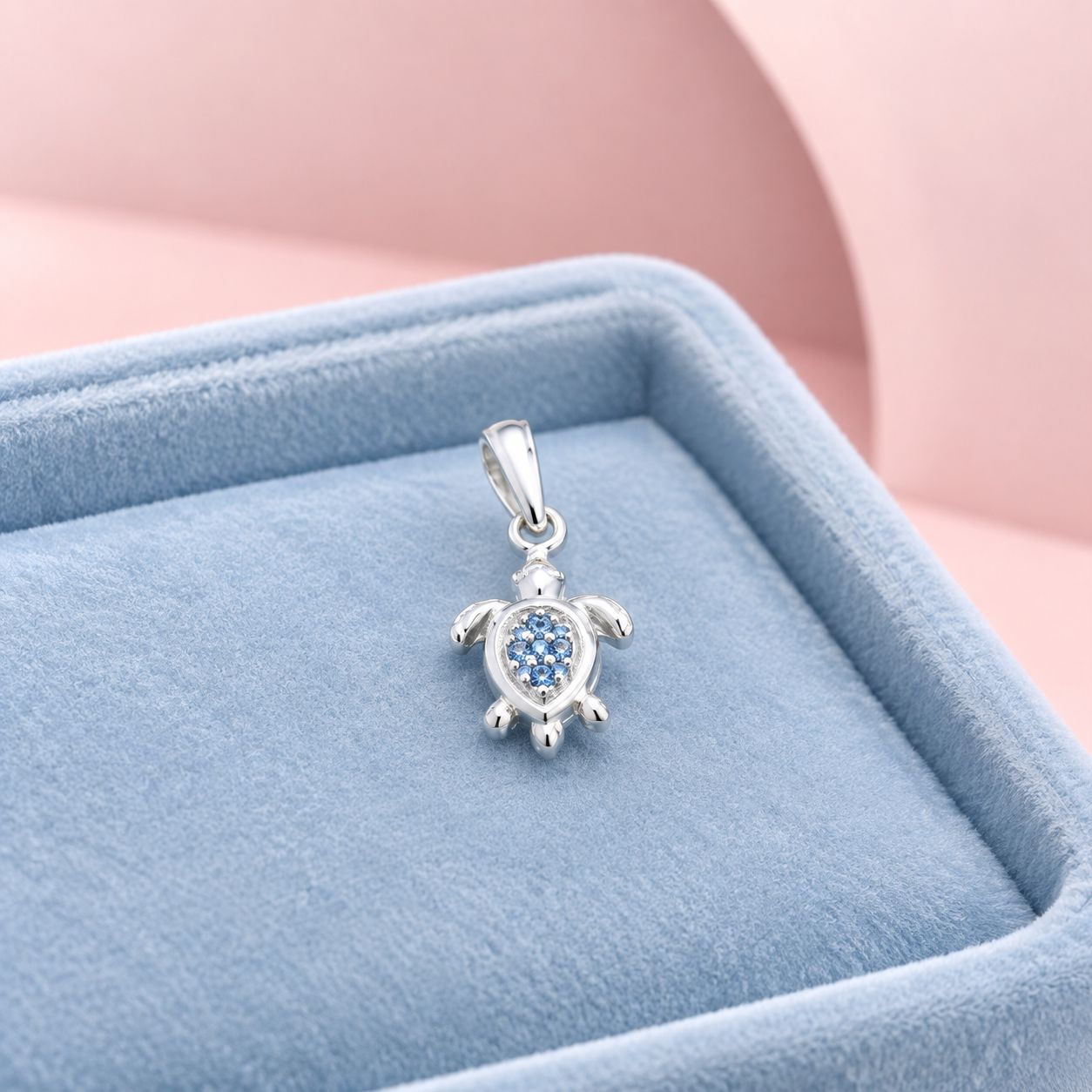 Dije Mini Tortuga Premium con Zirconias Plata 925 Thailandesa