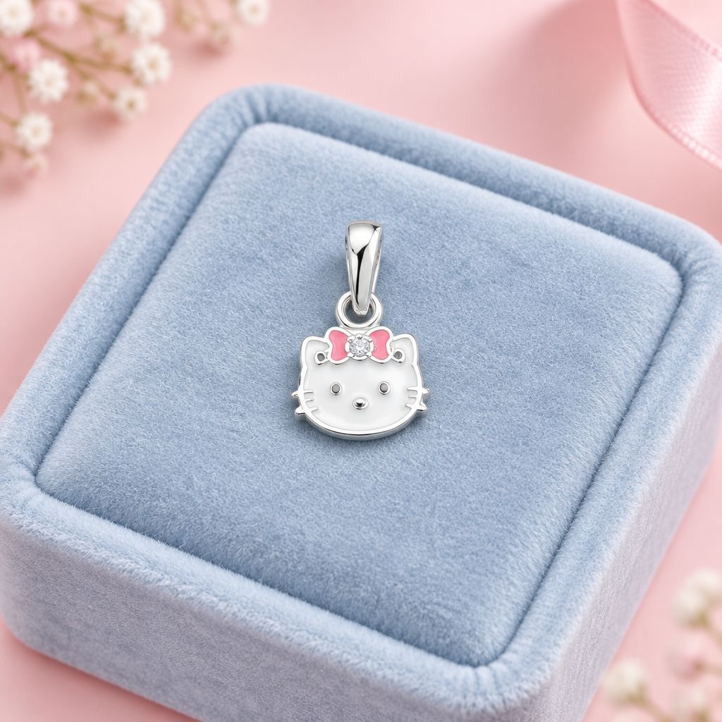 Dije Mini Gatita  Premium Plata 925 Tailandesas