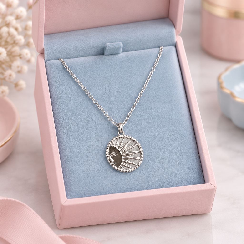 Collar Medio sol Plata 925 Tailandesas