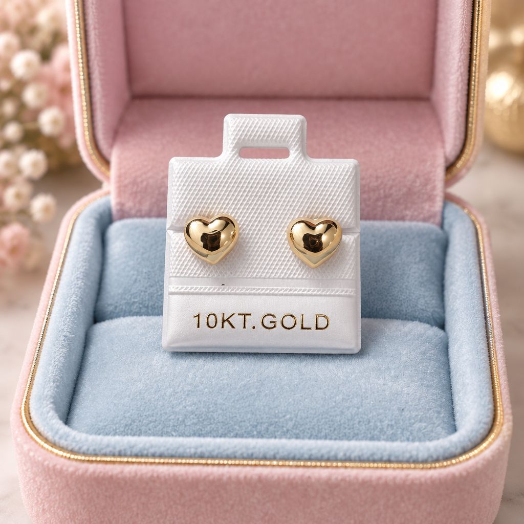 Broquel Corazon Bombachito Oro 10K Mexico