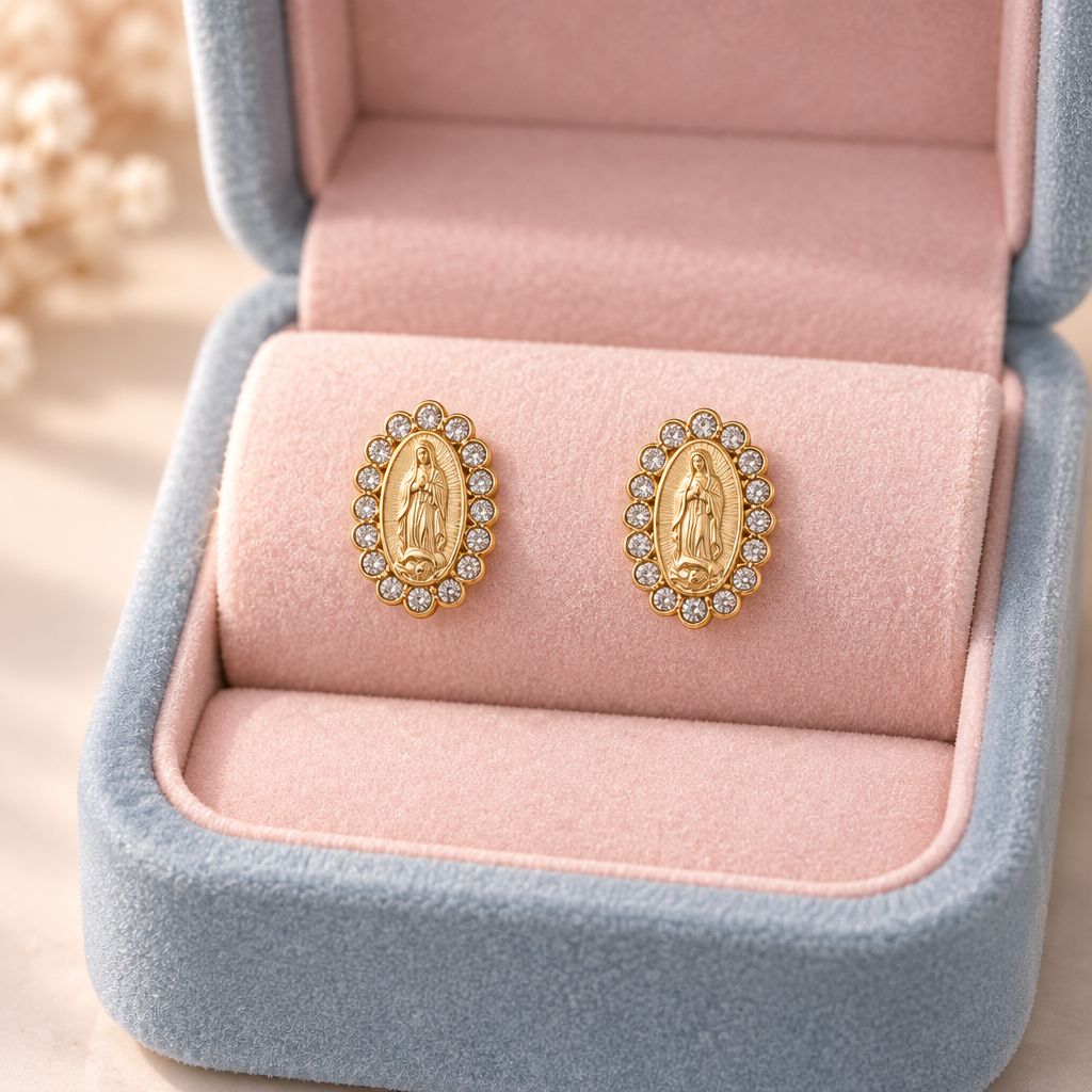 Broquel Virgen PP Oro 14K