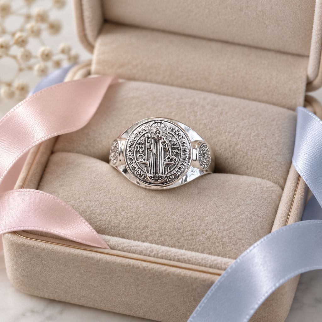 Anillo San Benito Plata 925 Plata 925 Mexicana