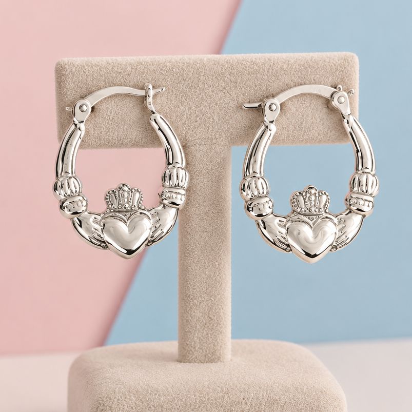 Arracada Fancy 3D Gratitud Plata .925 mexicana