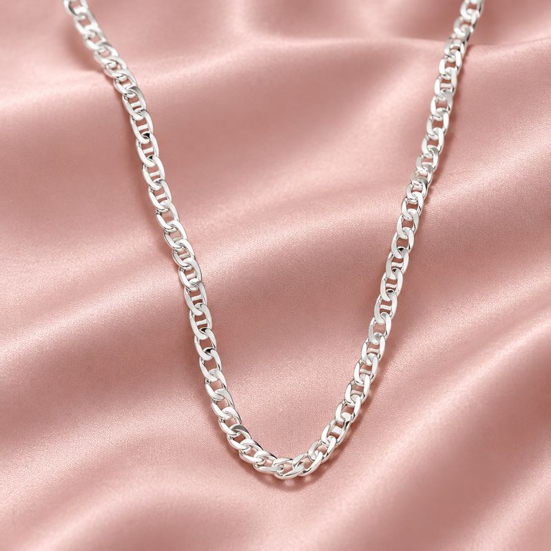 Cadena marina planchada 2mm,18"Plata 925 italiana