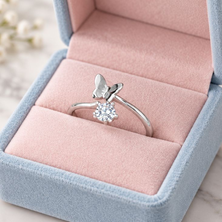 Anillo Mariposita ZCs # 5 Plata 925 Mexicana