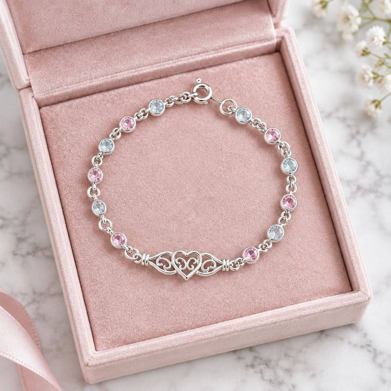 Pulsera Fancy Corazon Mariposa Plata 925 Mexicana
