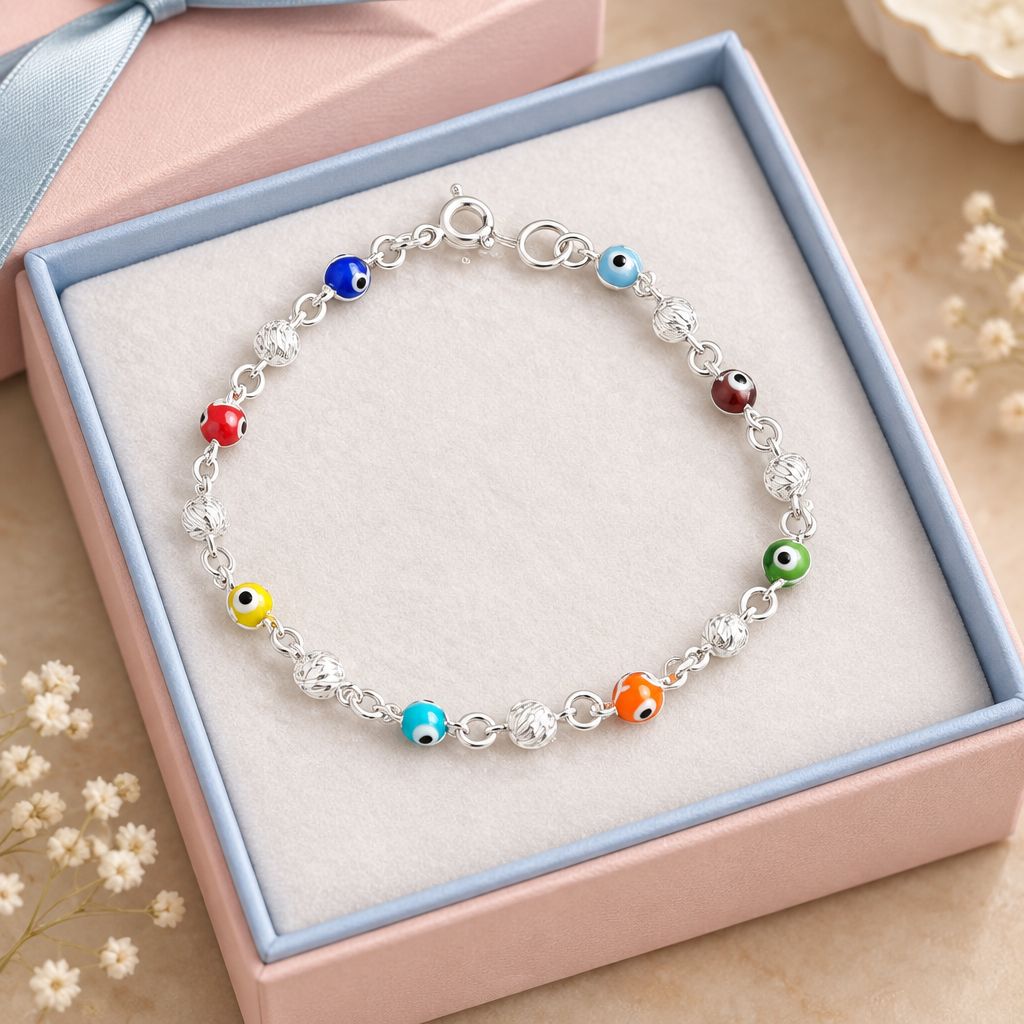 Pulsera Ojitos Multicolor Plata 925