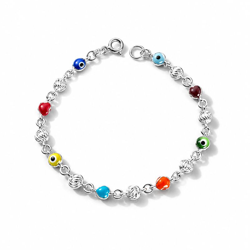 Pulsera Ojitos Multicolor Plata 925