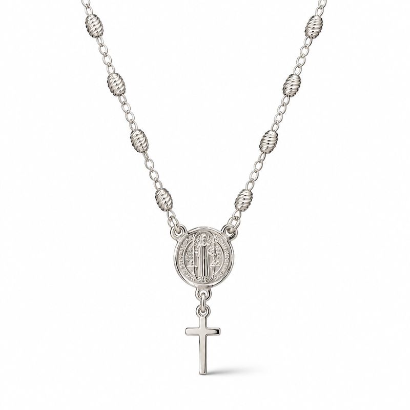 gargantilla Misterio San Benito Plata 925 Mexicana