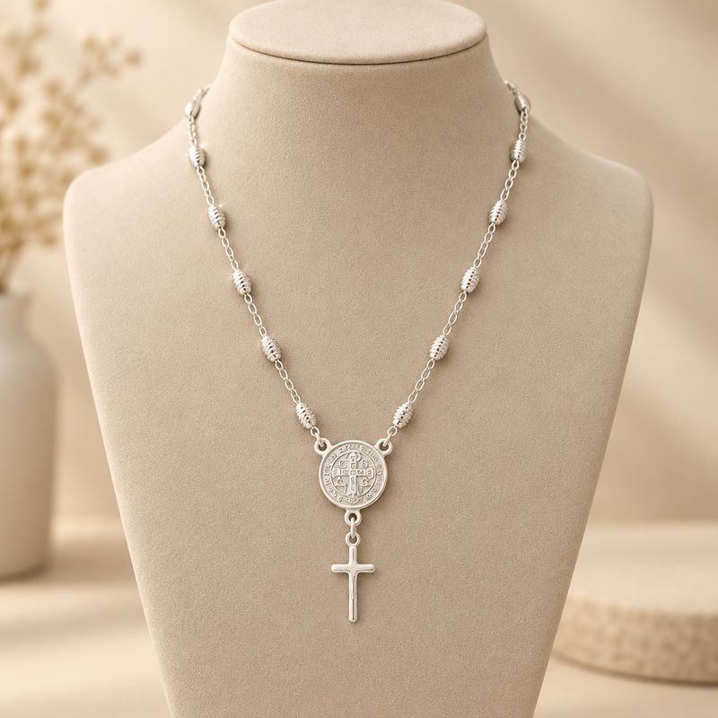 gargantilla Misterio San Benito Plata 925 Mexicana gargantilla Misterio San Benito Plata 925 Mexicana