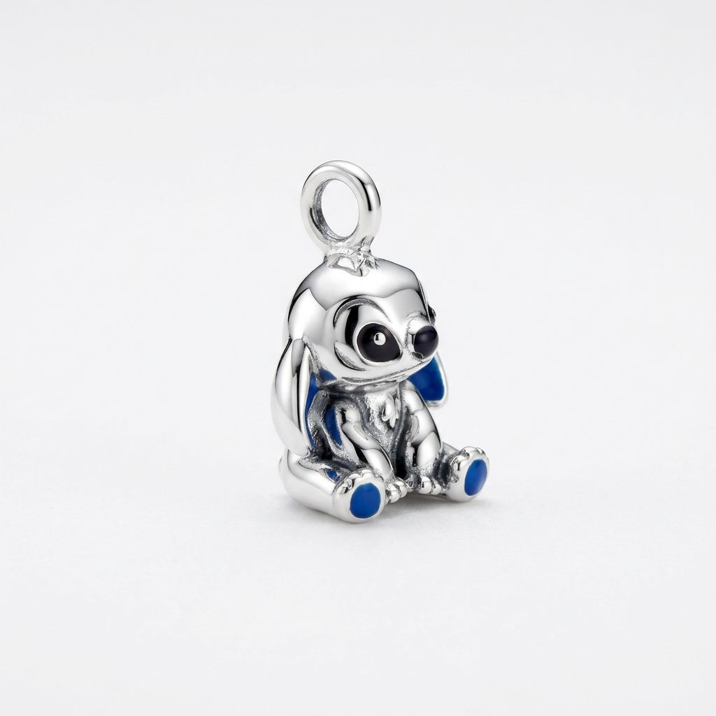 Dije Animalito azul  3D Plata 925 Mexicana