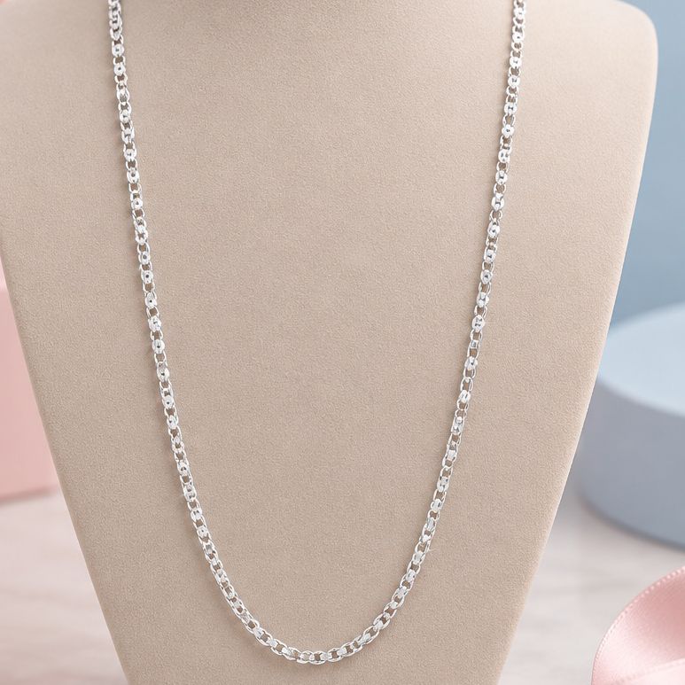 Cadena Planchada Diseño 1mm de ancho plata 925 mexicana