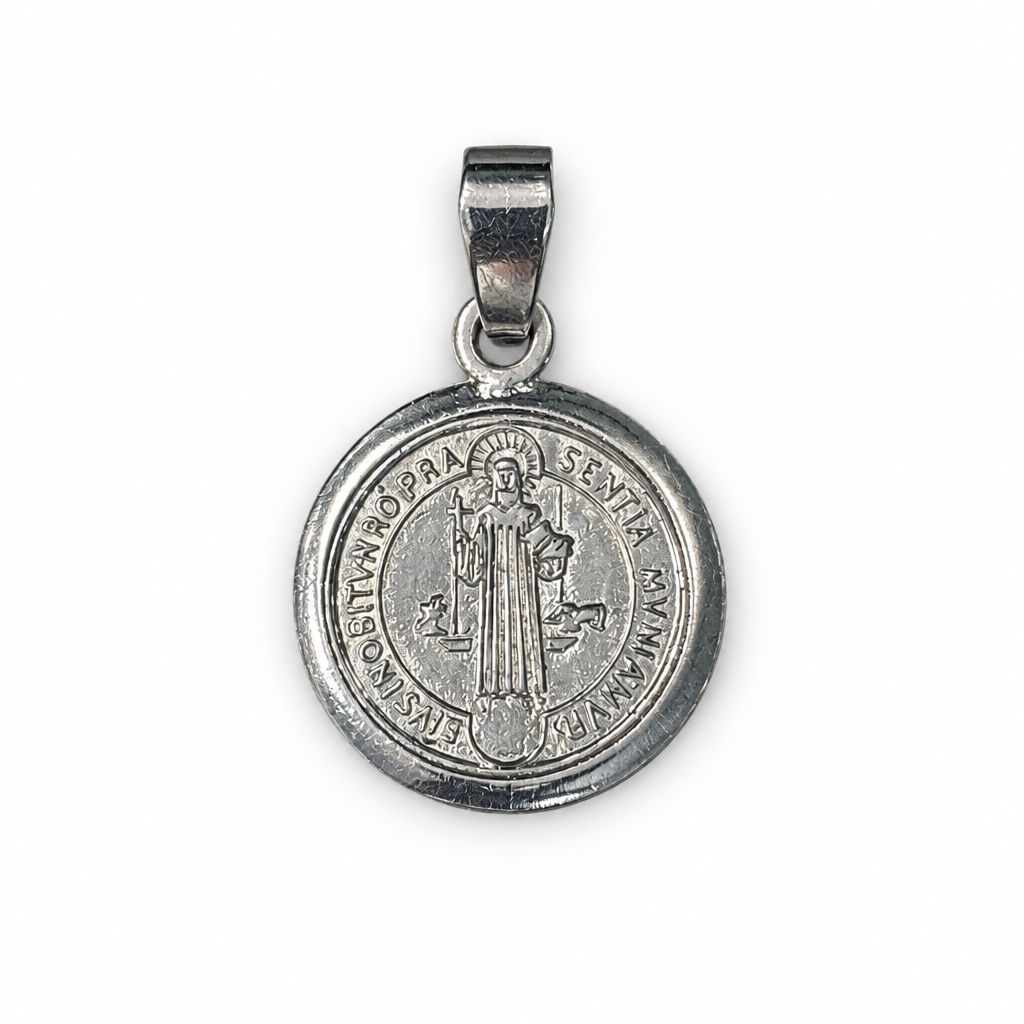 Dije San Benito mide 2.cm, Plata 925 Mexicana