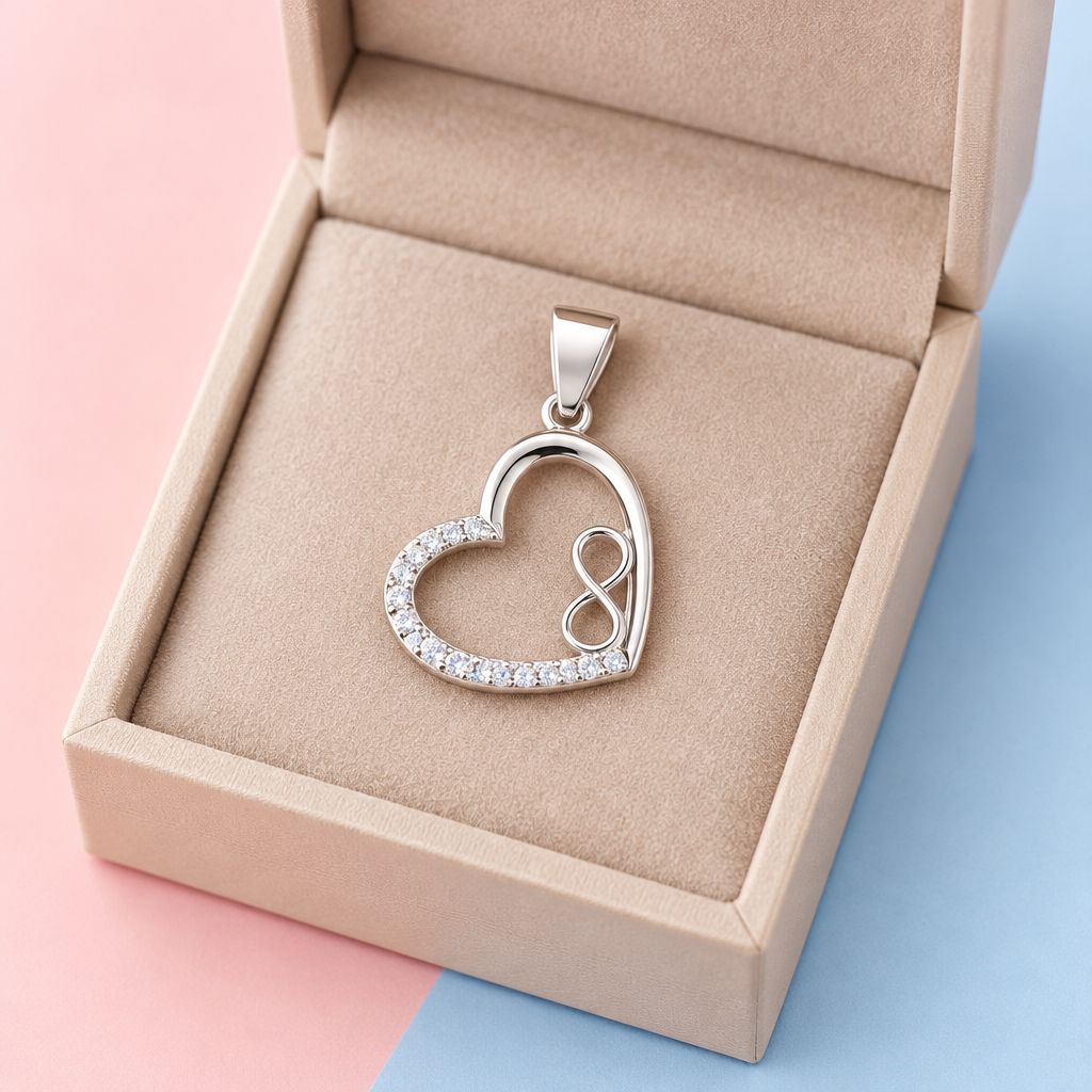 Dije Corazon Infinito 2.5cm Plata 925 Mexicana