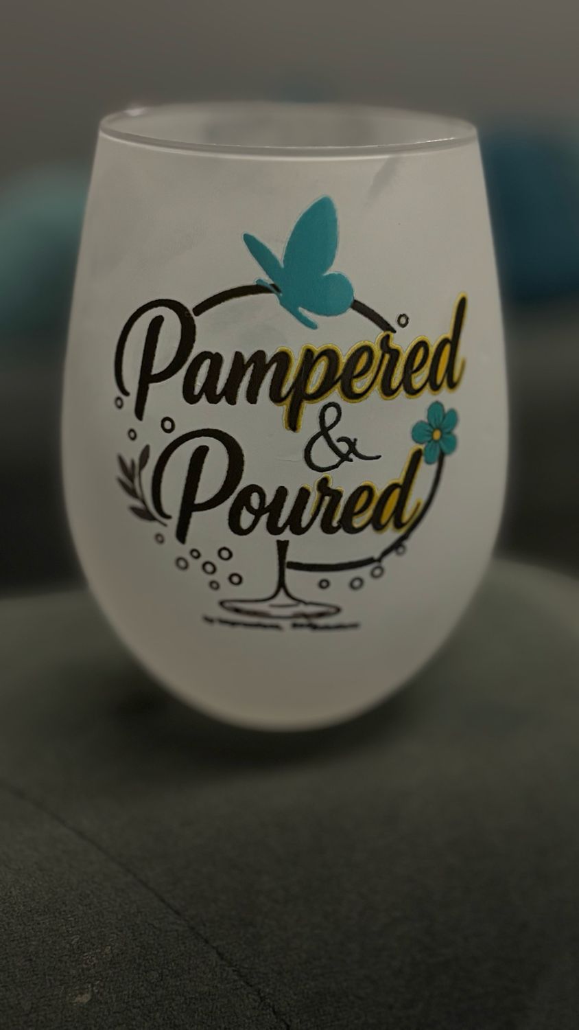 Pampered &amp; Poured Sip‘n Spa Wine Timbler