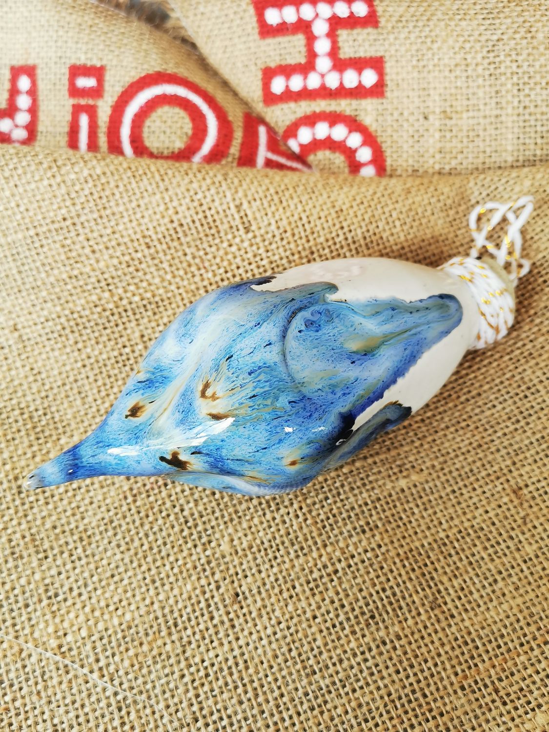 Ceramic wheelthrown Christmas bauble (A)