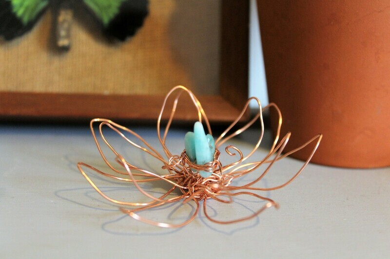Small Copper Lotus Flower
