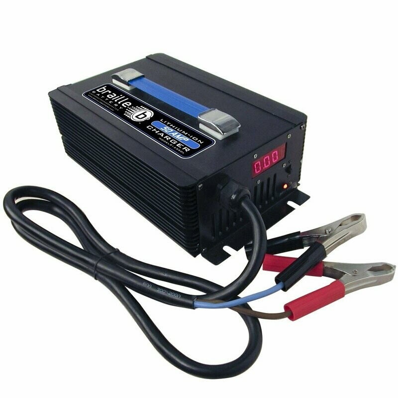 12350L - Braille 12 volt 50 amp lithium rapid charger