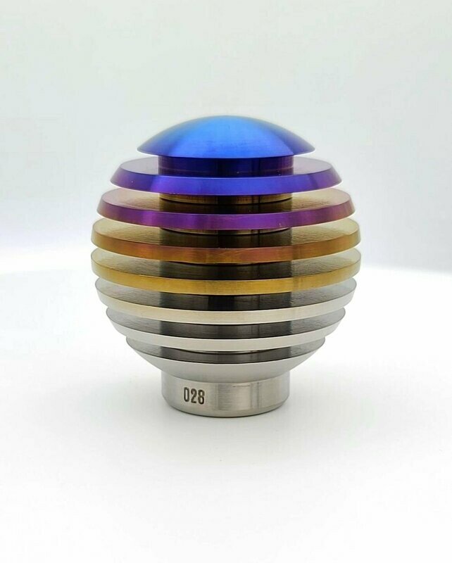 Flamed Slotted Titanium Shift Knob