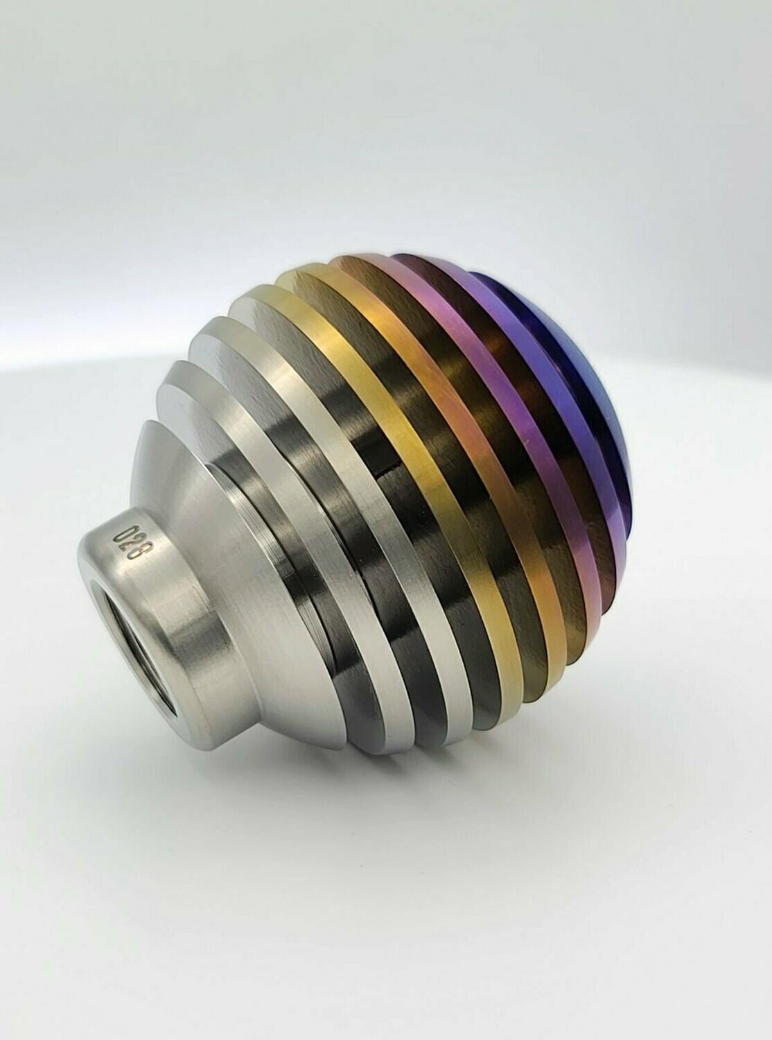 Flamed Slotted Titanium Shift Knob