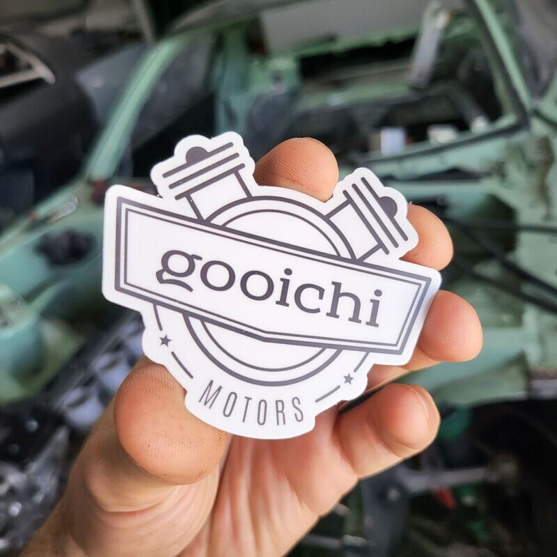 Matte White Gooichi Logo Sticker