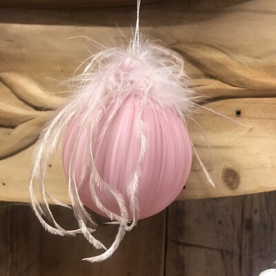 Pink Feather Bauble