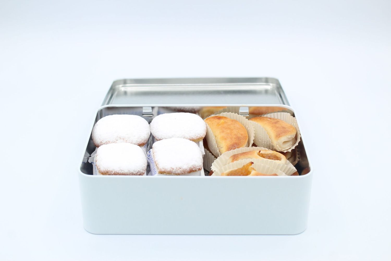 Caja Metálica Marquesitas, delicias y jamones. Caja Metálica Marquesitas, delicias y jamones.