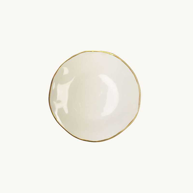 Assiette plate Venise Cream Oro