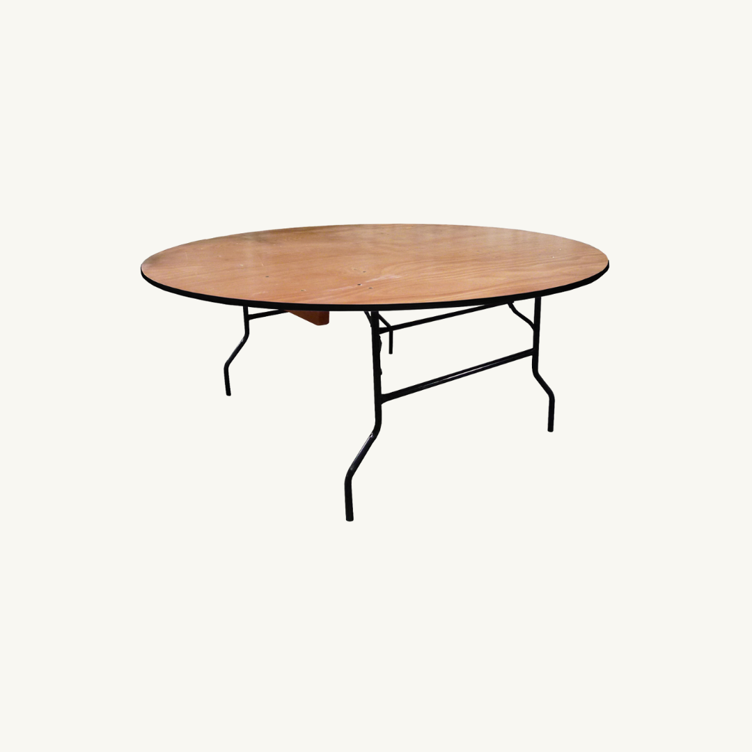 Table pliante ronde en bois ∅ 183cm