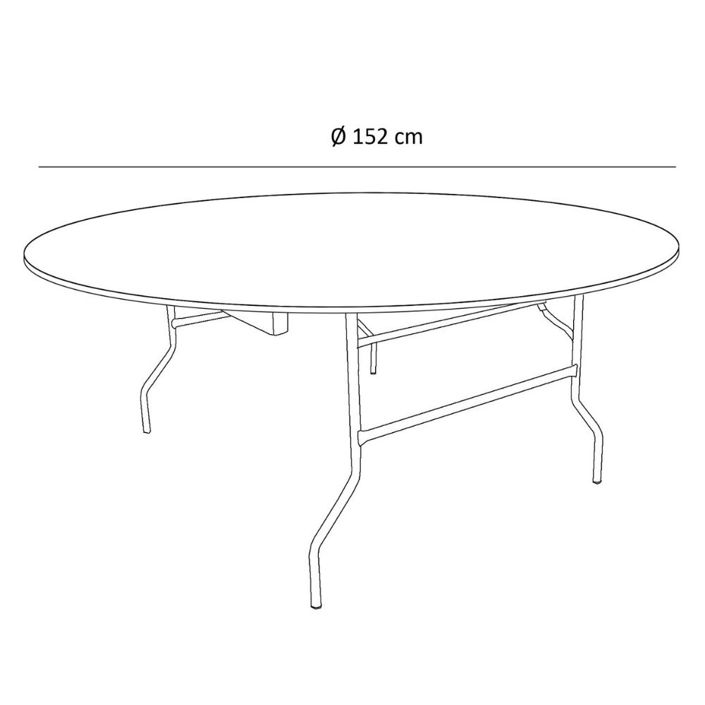 Table ronde en bois ∅ 152cm