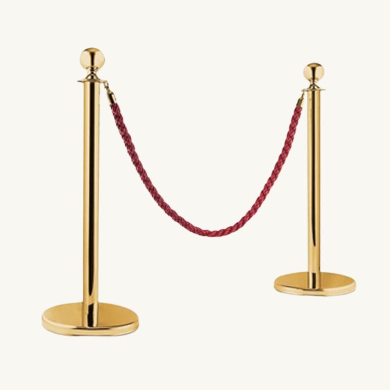 Potelets à corde dorés Potelets à corde dorés