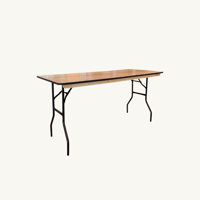 Table pliante rectangulaire en bois 183x76 Table pliante rectangulaire en bois 183x76