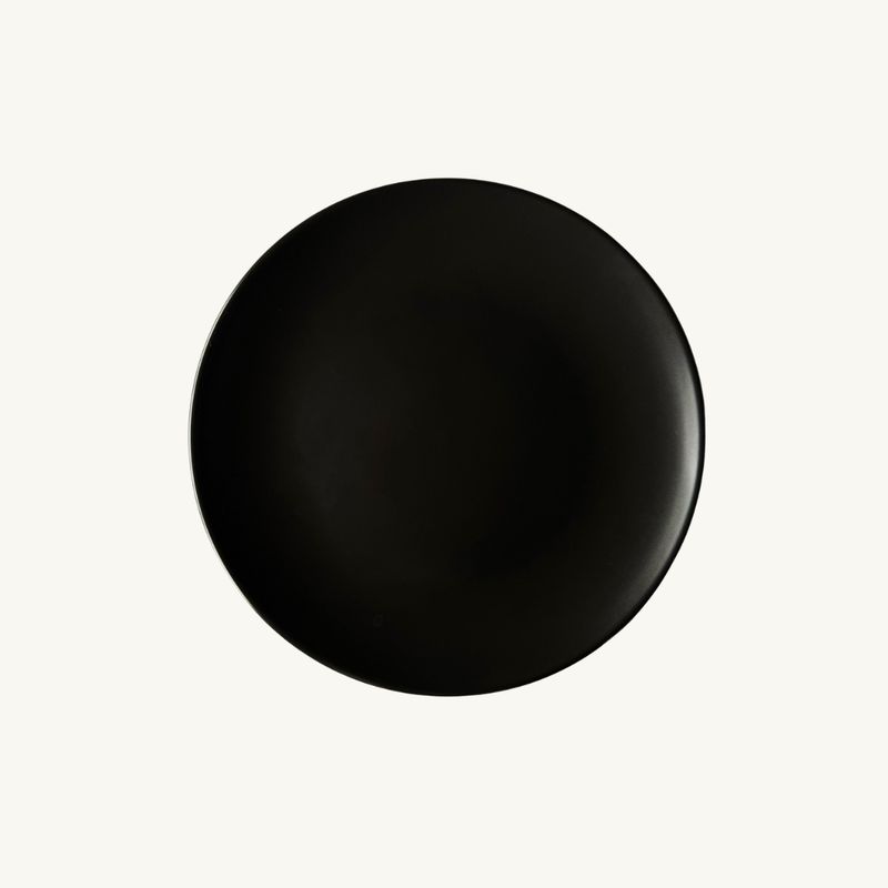 Assiette plate noir Bianca