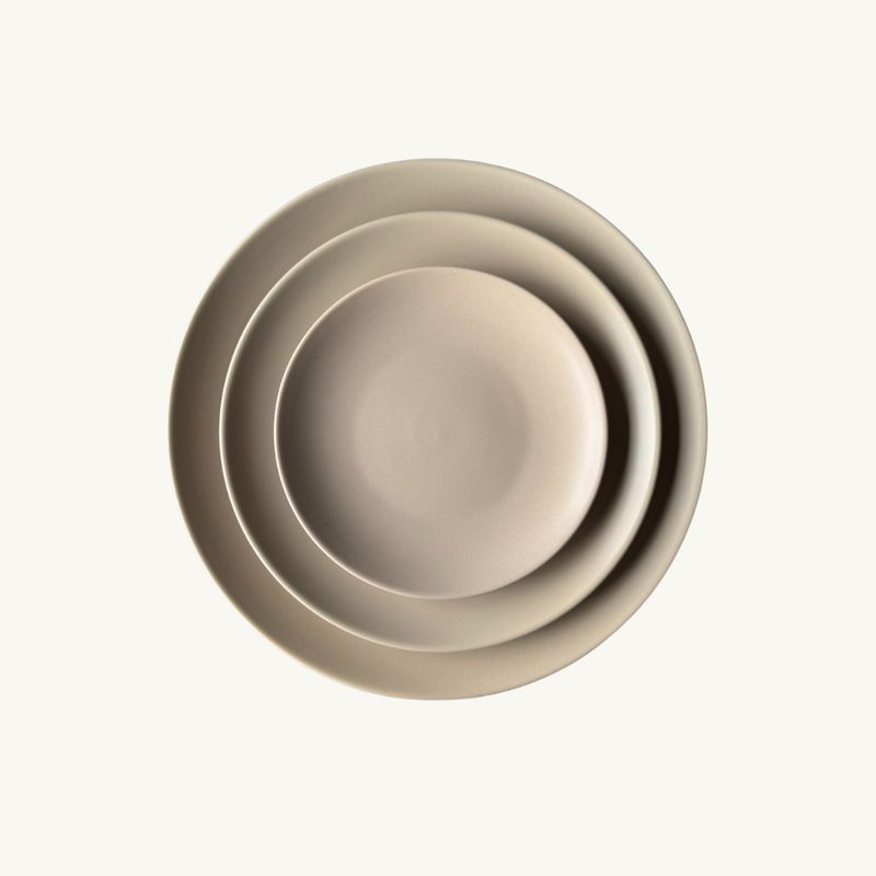 Assiettes en grès Bianca