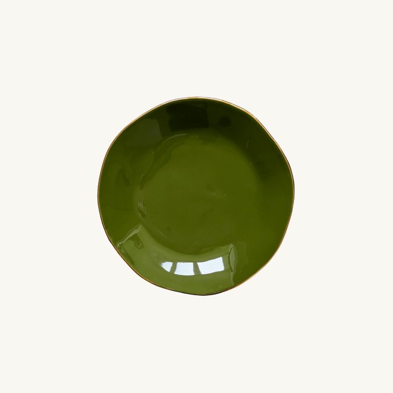 Assiette plate Venise Green Oro