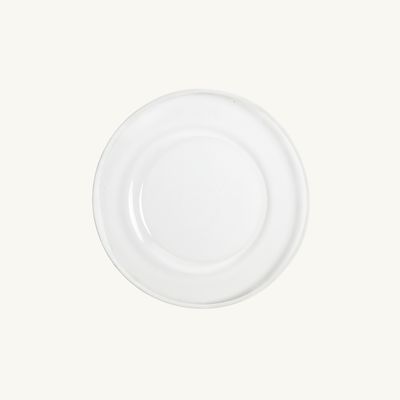 Assiette de présentation avec filet blanc en verre Bella Assiette de présentation avec filet blanc en verre Bella