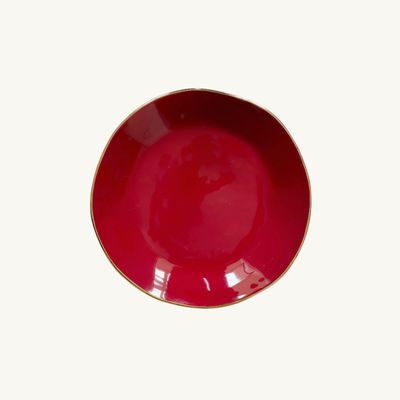 Assiette plate Venise Burgundy Oro