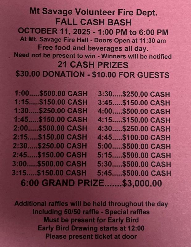 Fall Cash Bash