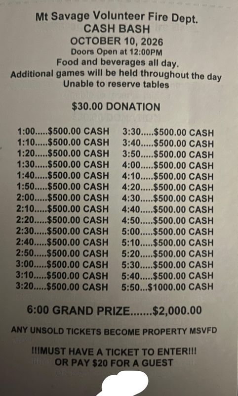 Fall Cash Bash