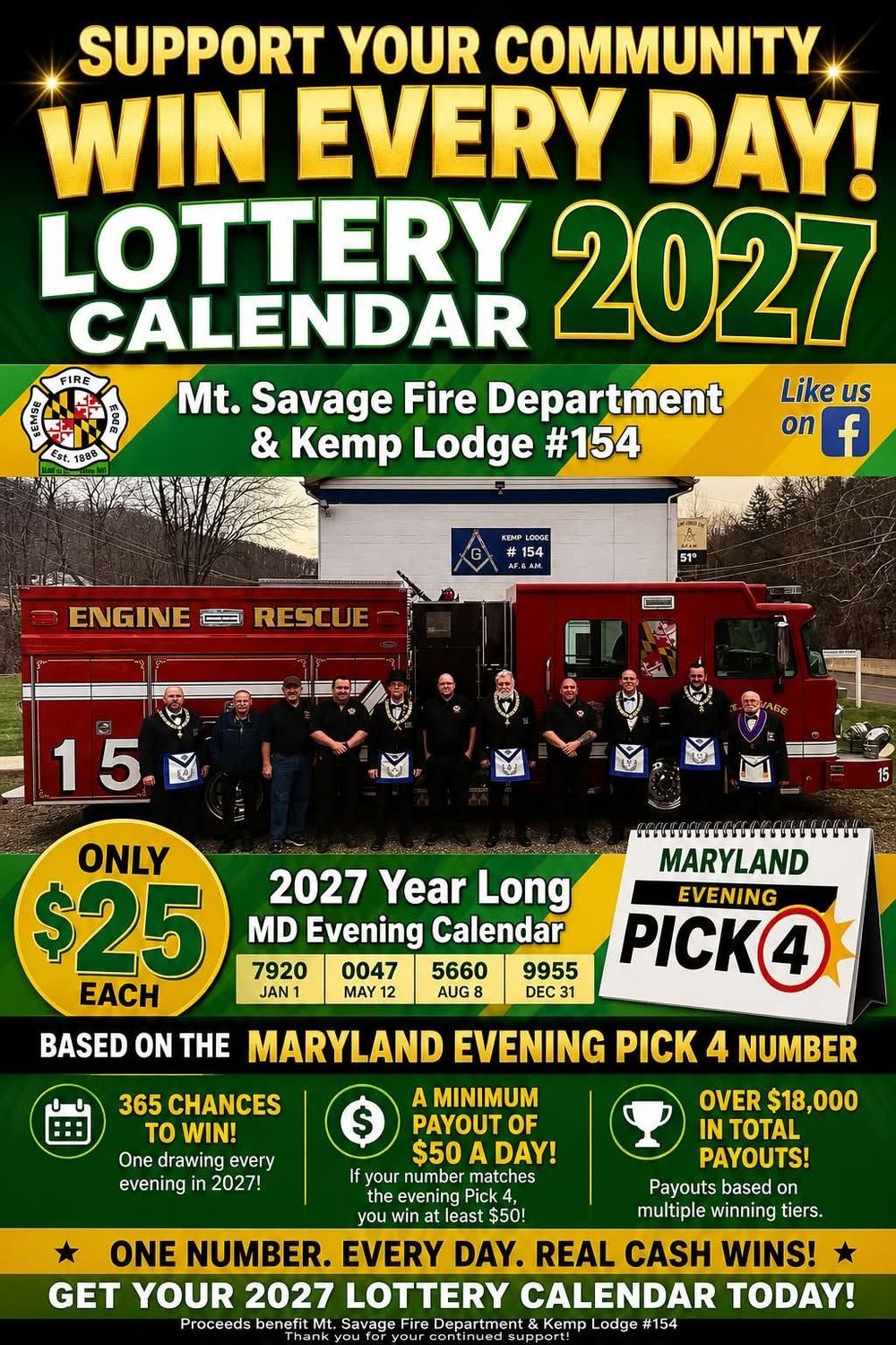 2027  Lottery Calendar