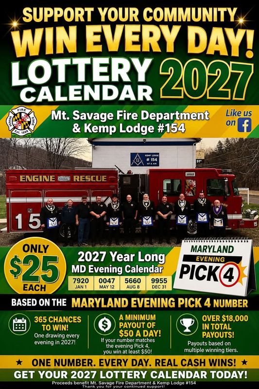 2027  Lottery Calendar