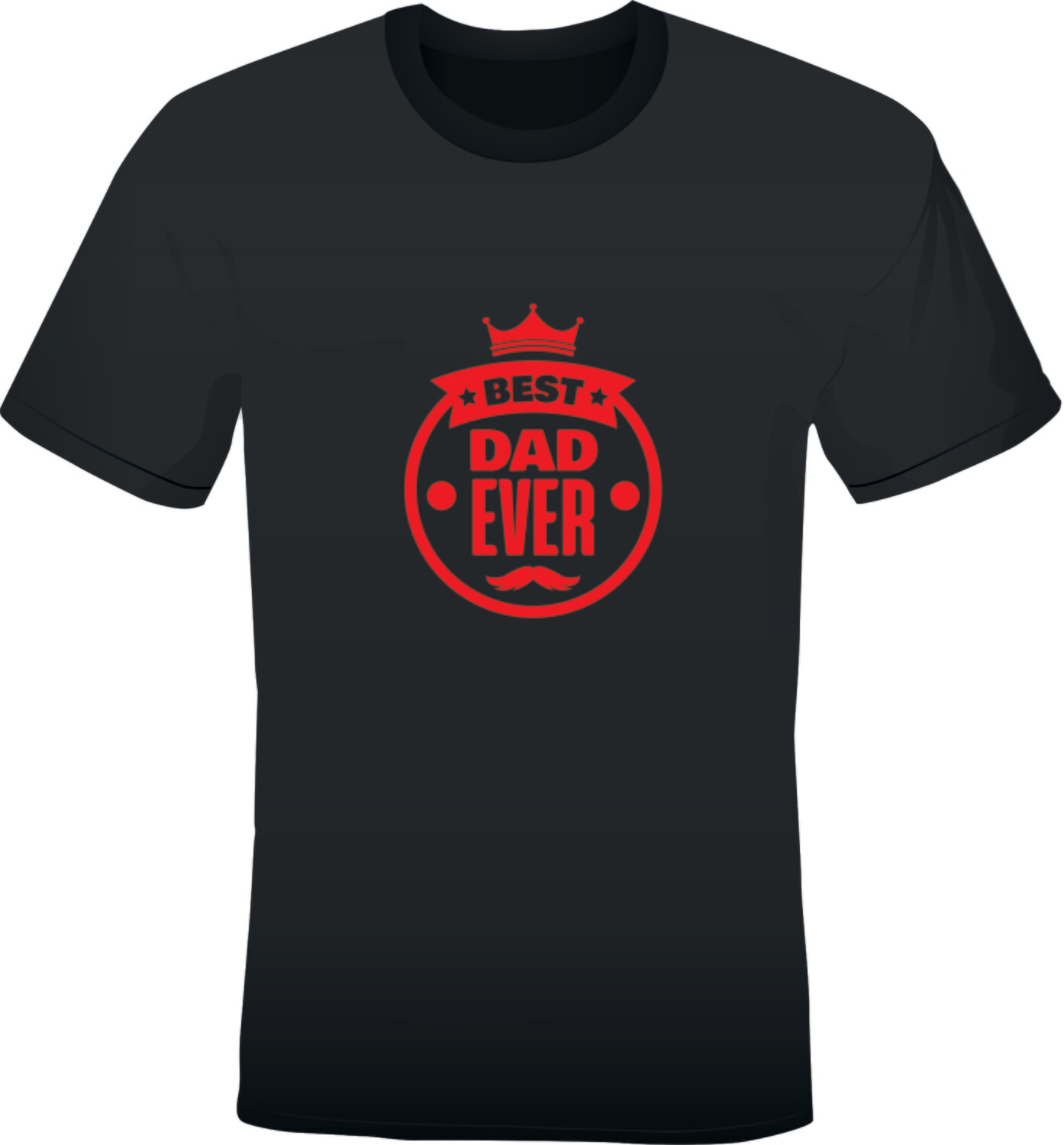 'BEST DAD EVER' MEN'S PRINTED T-SHIRT (BLACK)