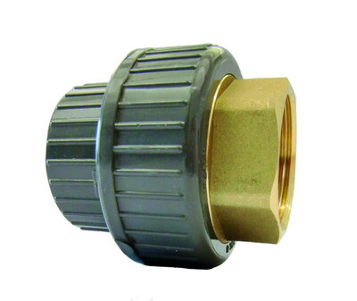 Übergangsverschraubung PVC-U/Messing AG d75-2 1/2 Übergangsverschraubung PVC-U/Messing AG d75-2 1/2" 721550912