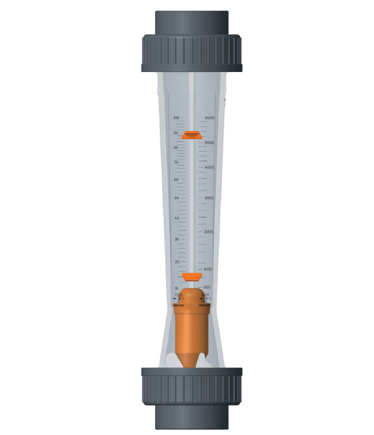 Durchflussmesser Typ 335 PVC-U BM 600-6000l/h d63 199335007