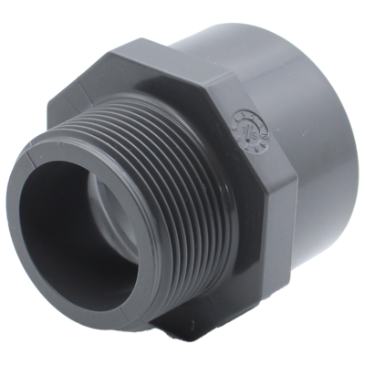 Übergangs-Muffennippel egal AG PVC-U d75-2 1/2 Übergangs-Muffennippel egal AG PVC-U d75-2 1/2" 721910712