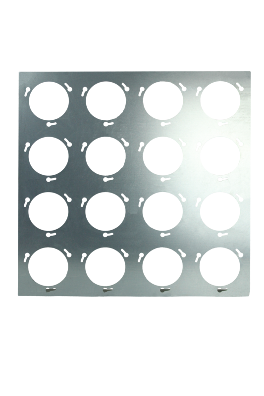 Mounting frame for 16 activated carbon filters, 610 x 610 x 70 mm